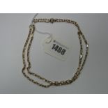 A 9ct Gold Belcher Link Chain; together with similar bracelet.