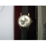 Rone; A 9ct Gold Cased Gent's Wristwatch, the signed dial with Arabic numerals, line markers and