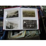 Postcards: A collection to include early XX Century and later Sheffield and Derbyshire themed,