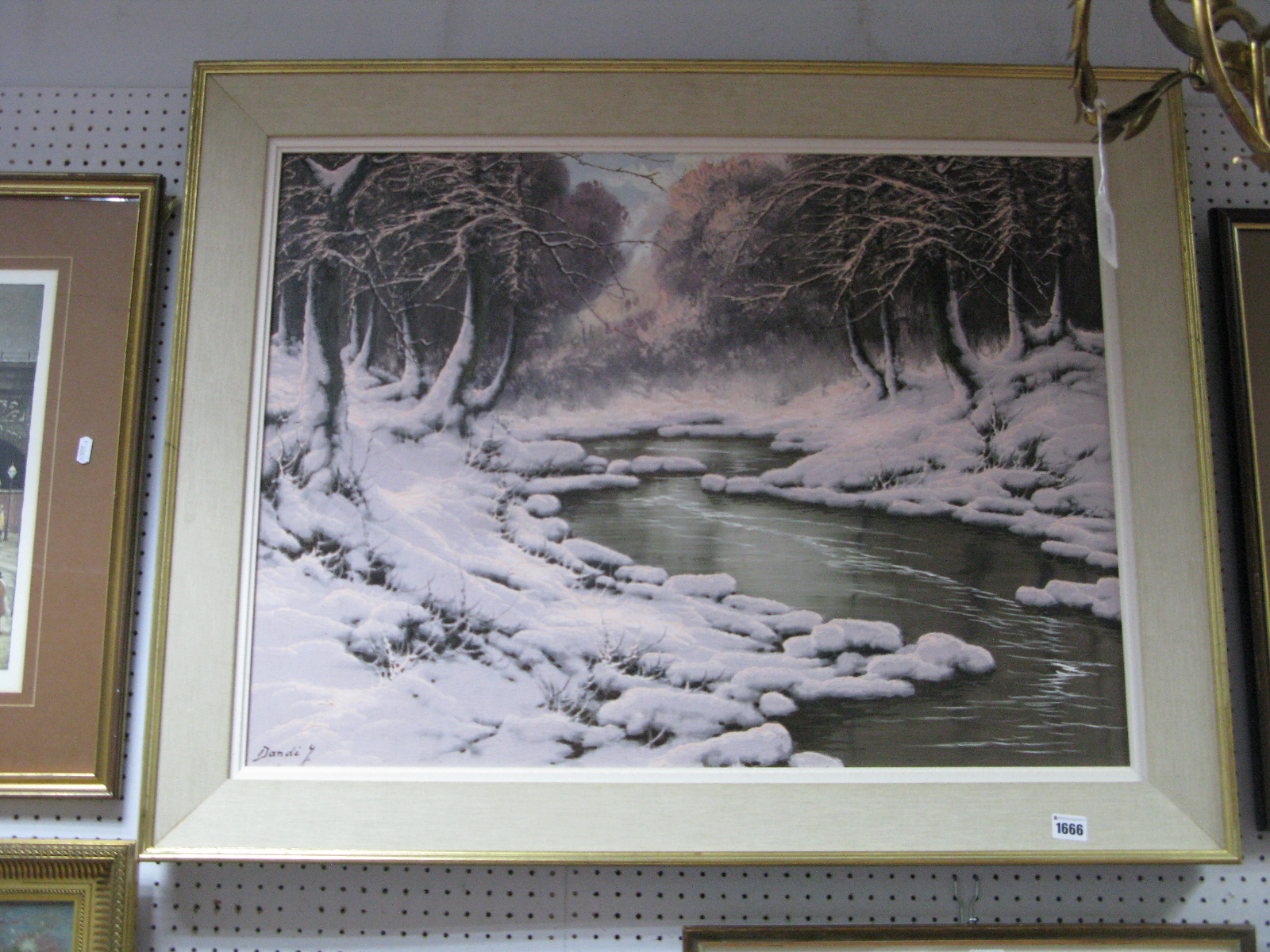 J. Dande (Hungarian Artist), oil on canvas, winter landscape, signed lower left, 80 x 60cm.