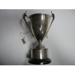 A Hallmarked Silver Twin Handled Trophy Cup, G Ltd, Sheffield 1938 "Britool Works Sports and