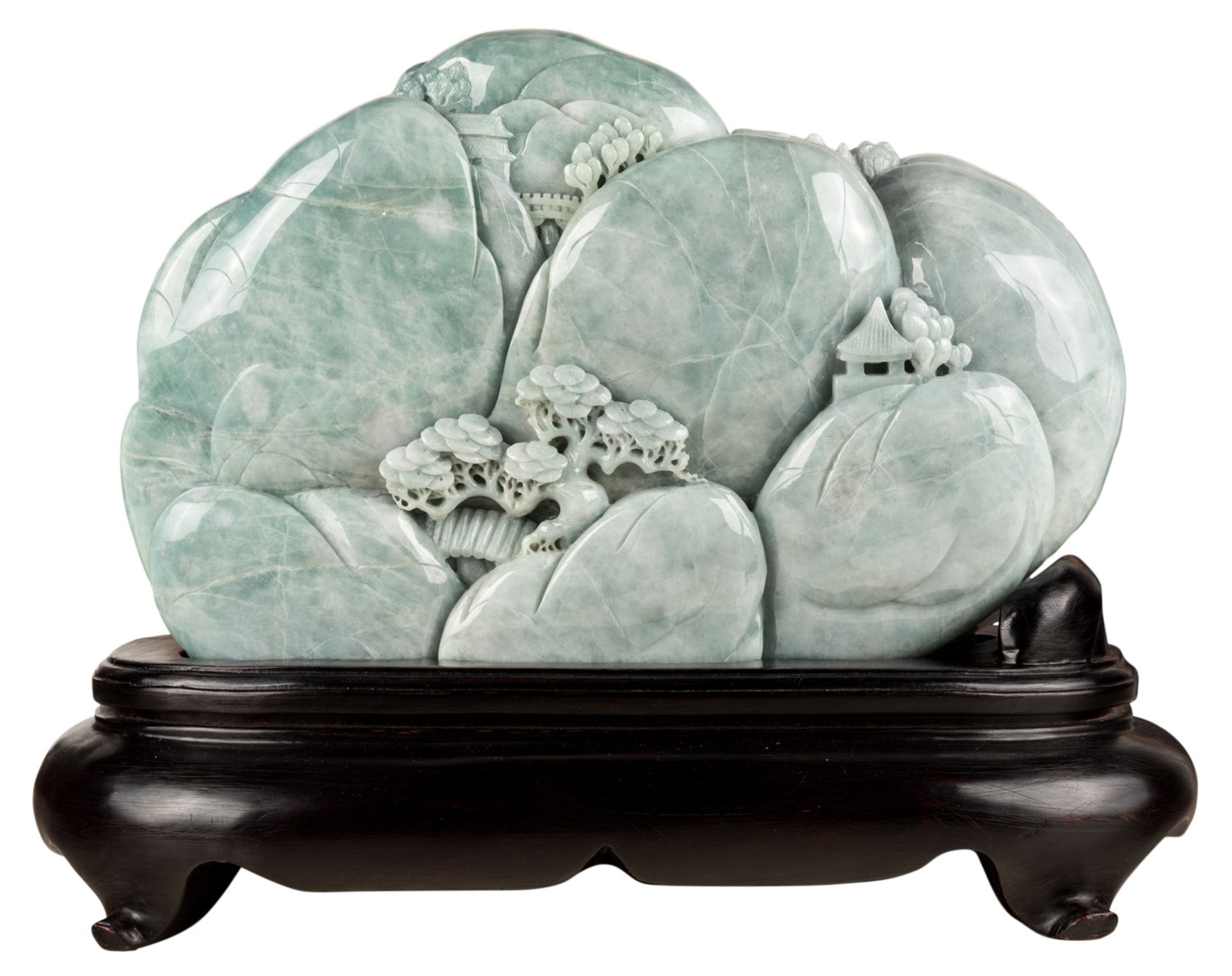 A LARGE BURMESE JADE CARVING, LATE 20 CENTURY - Image 3 of 4