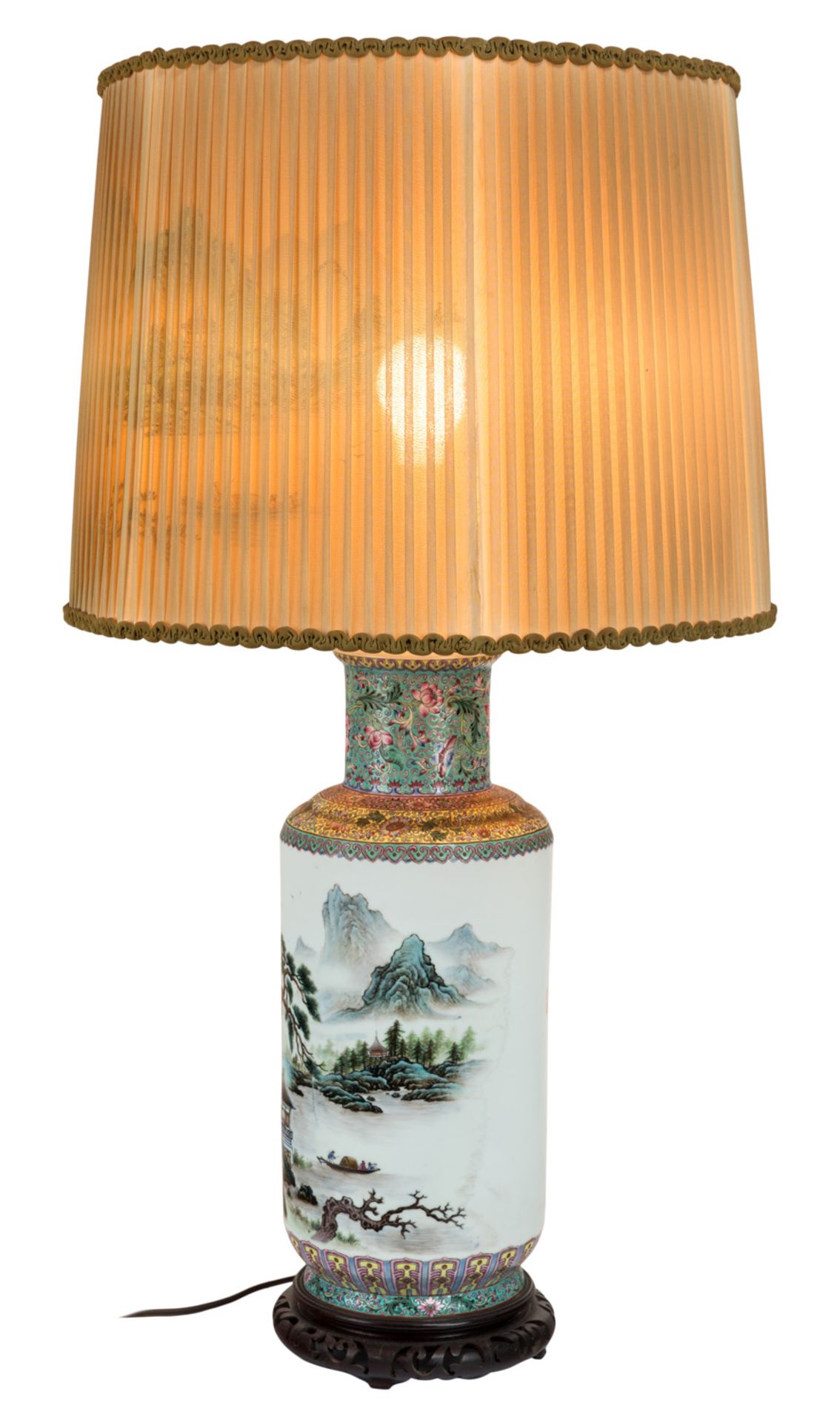 A CHINESE PORCELAIN LAMP AND UMBRELLA STAND (REPUBLIC PERIOD, 1912-1949) - Image 10 of 14