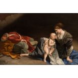 BERLIN KPM PORCELAIN PLAQUE AFTER ORAZIO GENTILESCHI, 19TH CENTURY