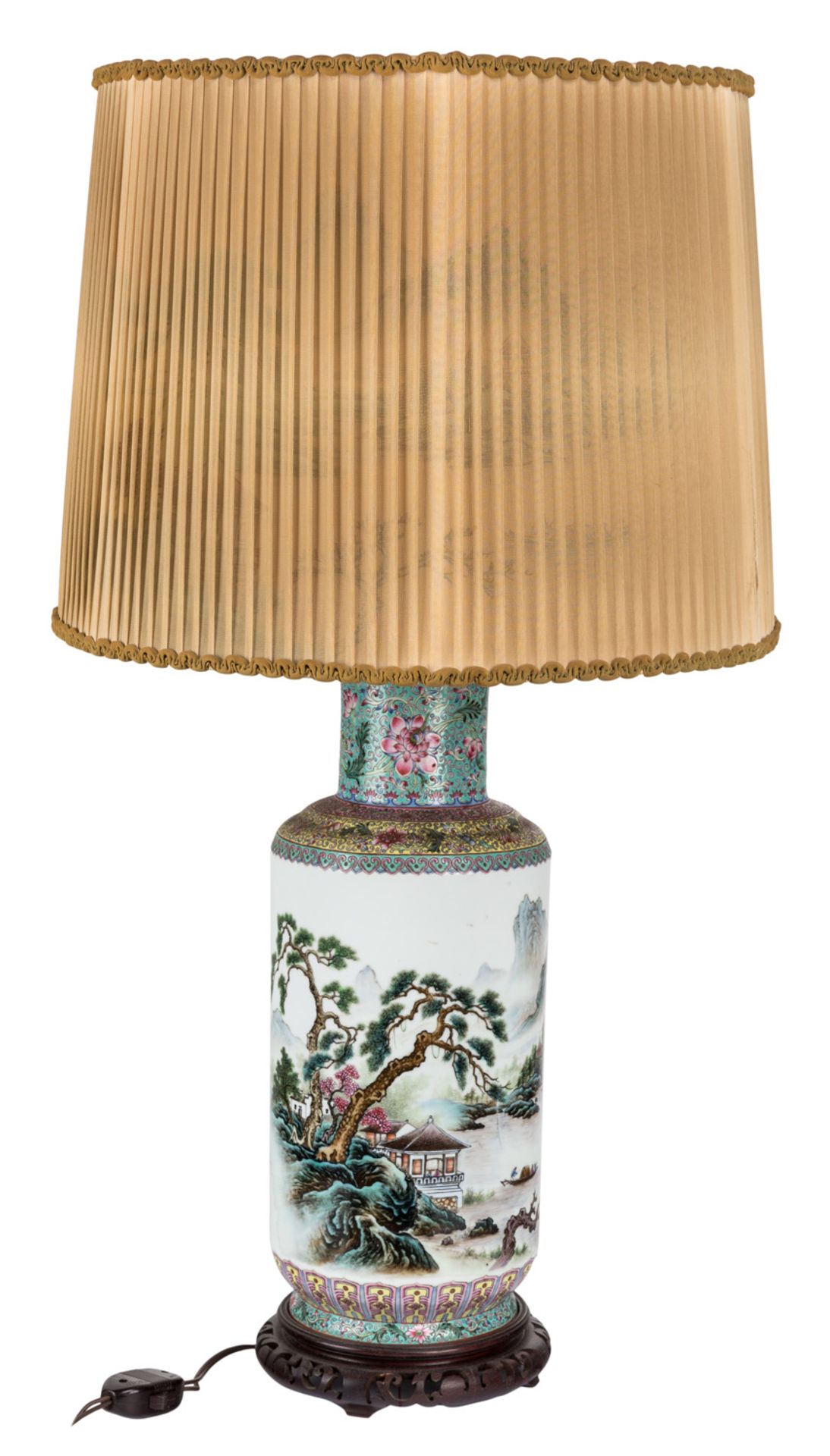 A CHINESE PORCELAIN LAMP AND UMBRELLA STAND (REPUBLIC PERIOD, 1912-1949) - Image 12 of 14