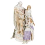 A KPM PORCELAIN GROUP FIGURINE DEPICTING THE ROYAL FAMILY OF FRANCE, BERLIN, CIRCA 1880S