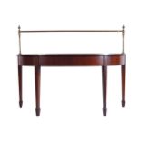 GEORGE III PERIOD MAHOGANY AND BOXWOOD STRING INLAID DRINKS TABLE, CIRCA 1790 the cross banded D-