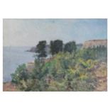 UKRAINIAN SCHOOL, MID TWENTIETH-CENTURY Wooded landscape and seascape Oil on board Signed '