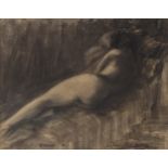 ATTRIBUTED TO RODERIC O'CONOR (IRISH, 1860-1940)Reclining nude femaleCharcoal on paperSigned and