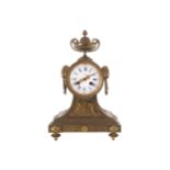 NINETEENTH-CENTURY FRENCH ORMOLU MANTLE CLOCKthe white enamelled dial inscribed Comte38 cm. high