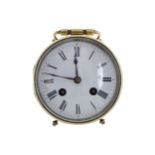 NINETEENTH-CENTURY FRENCH DRUM CASE CLOCK Twin train movement with jewelled lever platform
