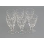 SET OF SIX WATERFORD CRYSTAL PORT GLASSES