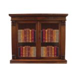 WILLIAM IV ROSEWOOD DWARF LIBRARY BOOKCASE