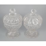 PAIR OF IRISH CUT GLASS BOUTONNIERES, circa 1820