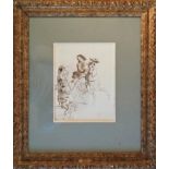 EUGENE DELACROIX (1798-1863) ORIGINAL DRAWING - FRENCH MUSKETEER