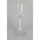 EIGHTEENTH-CENTURY OPAQUE TWIST WINE GLASS, circa 1770