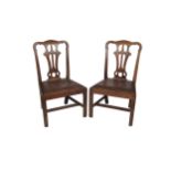 PAIR OF EIGHTEENTH-CENTURY PERIOD MAHOGANY CHIPPENDALE SIDE CHAIRS, circa 1760