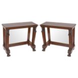 PAIR OF NINETEENTH-CENTURY MAHOGANY CONSOLE TABLES