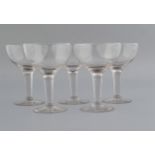 SET OF FIVE CHAMPAGNE SAUCERS