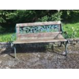 METAL SCROLL END GARDEN BENCH