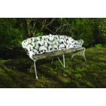 LARGE NINETEENTH-CENTURY FERN BACK CAST IRON GARDEN SEAT