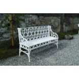 GOTHIC CAST IRON PANELLED BENCH