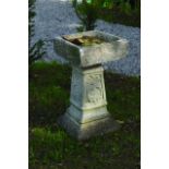 COMPOSITE STONE BIRD BATH