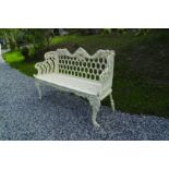 CAST IRON HORSESHOE GARDEN BENCH