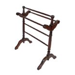 VICTORIAN MAHOGANY TOWEL RAIL