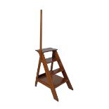 NINETEENTH-CENTURY MAHOGANY LIBRARY LADDER