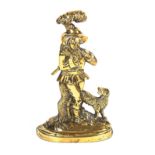 NINETEENTH-CENTURY BRASS DOOR STOP