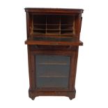 VICTORIAN WALNUT AND MARQUETRY SECRETAIRE CANTERBURY