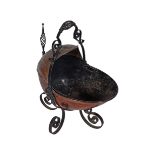 CHRISTOPHER DRESSER ART NOUVEAU COPPER AND METAL COAL HELMET