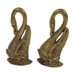 PAIR OF NINETEENTH-CENTURY BRASS FIRE DOGS