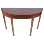 NINETEENTH-CENTURY MAHOGANY, CROSSBANDED AND PAINTED PIER TABLE, CIRCA 1820