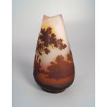 EMILE GALLE DOUBLE CAMEO AND ACID ETCHED VASE