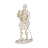 NINETEENTH-CENTURY IVORY OKIMONO OF A FISHERMAN