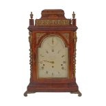 GEORGE III PERIOD ORMOLU MOUNTED MAHOGANY AND INLAID CASED BRACKET CLOCK