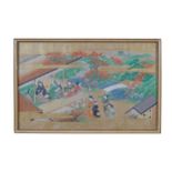 SET OF 9 NINETEENTH-CENTURY JAPANESE WATERCOLOURS