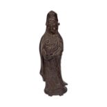 NINETEENTH-CENTURY JAPANESE BRONZE FIGURE OF A GUANYIN