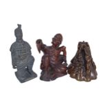 THREE ORIENTAL CARVINGS