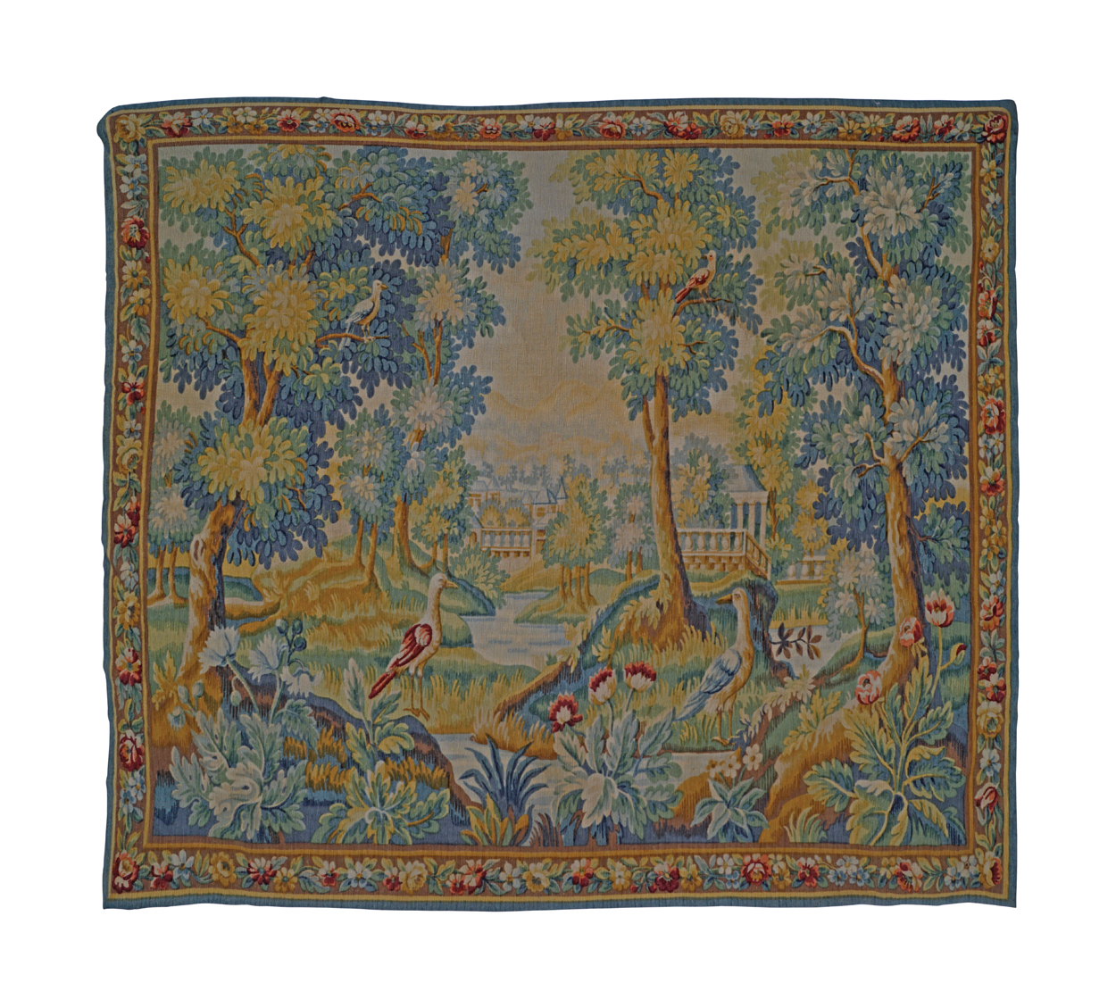 LARGE AUBUSSON HANGING TAPESTRY
