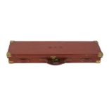 BRASS BOUND LEATHER SHOT GUN CASE