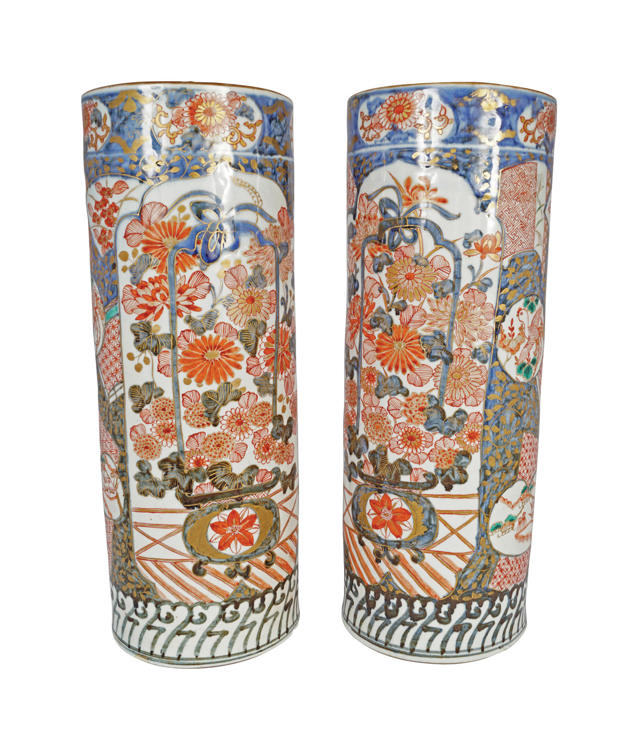 PAIR OF LARGE JAPANESE IMARI VASES