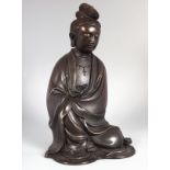 CHINESE QING PERIOD BRONZE GUANYIN