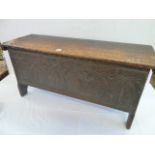 WITHDRAWN LOT: Carved oak lift lid storage bench