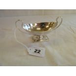 Silver two-handled oval pedestal dish - Sheffield 1910