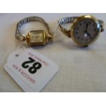 Rotary 9ct Gold cased ladies wristwatch and another (2)