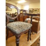 Victorian mahogany balloon back chair and a pedestal wine table (2)