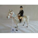 Beswick Huntswoman on dappled grey horse